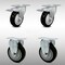 Service Caster 4 Inch SS Black Polyurethane Top Plate Caster Lock Brake 2 Rigid SCC, 2PK SCC-SSTTL20S414-PPUB-BLK-2-R-2 - alternate 1
